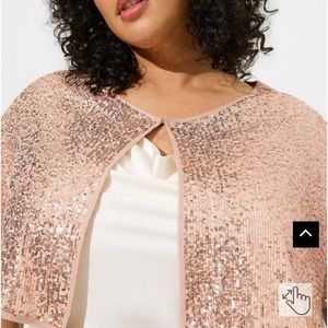 Torrid sequin bolero champagne new with tags one size